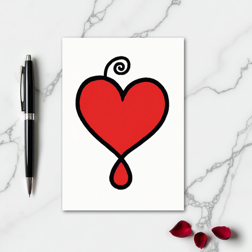 Simple Swirled Heart Card