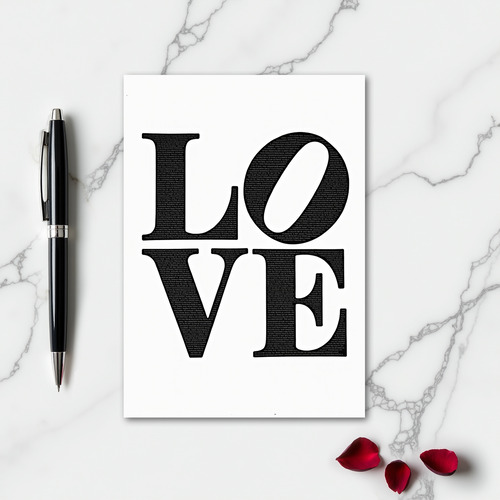 Simple Text Fill Love Card
