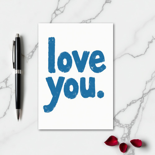 Simple Textured I Love You Card