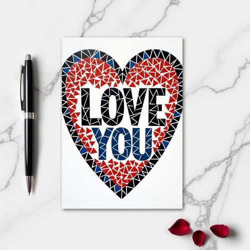 Simple Triangle Love You Card