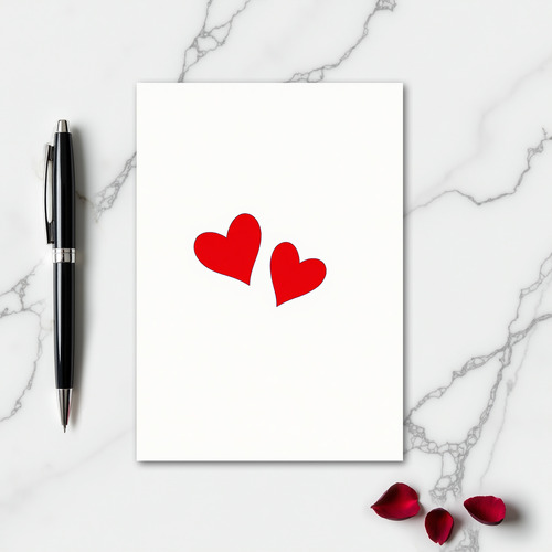 Simple Two Hearts Card