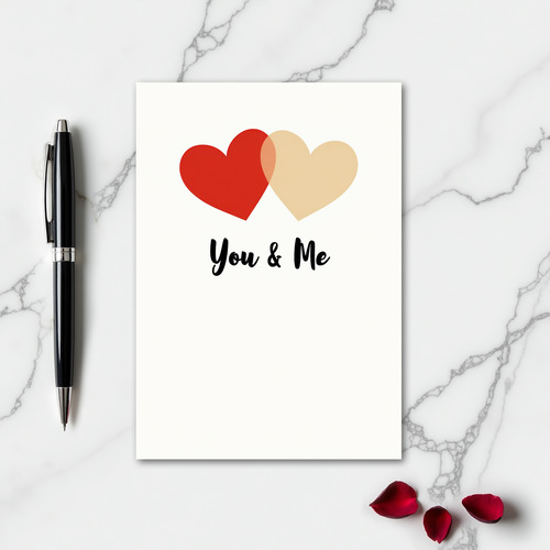 Simple Two Hearts For Us Card