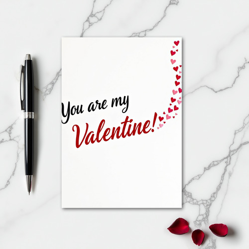 Simple Valentine Heart Pattern Card