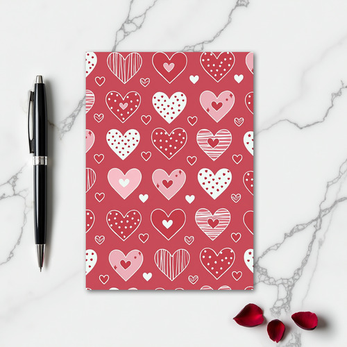 Simple Valentine Hearts Card