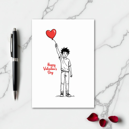 Simple Valentines Day Heart Card