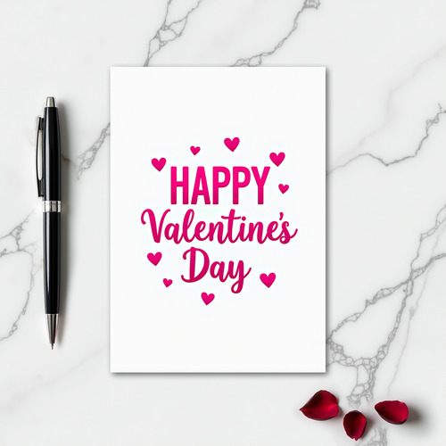 Simple Valentines Hearts Card