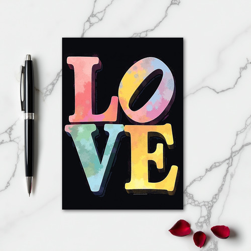 Simple Watercolor Love Card