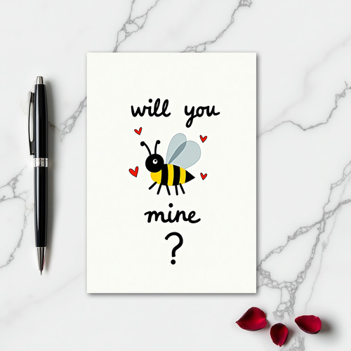 Simple Will You Bee Mine Card
