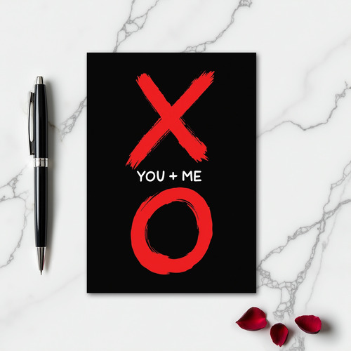 Simple Xo You And Me Card
