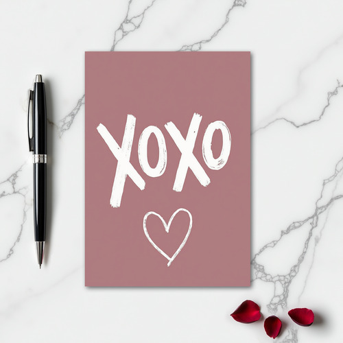 Simple Xoxo Heart Love Card