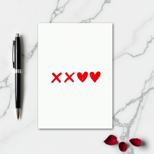 Simple Xoxo Hearts Card