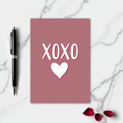 Simple Xoxo Love Heart Card