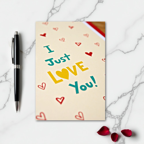 Simple Yellow Love Heart Card