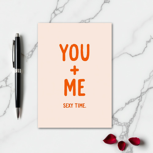Simple You And Me Sexy Card