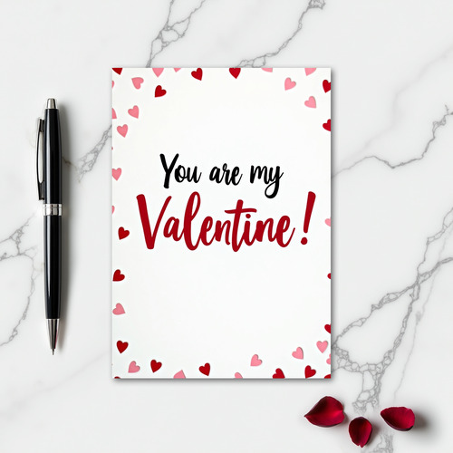 Simple You Are My Valentine Card
