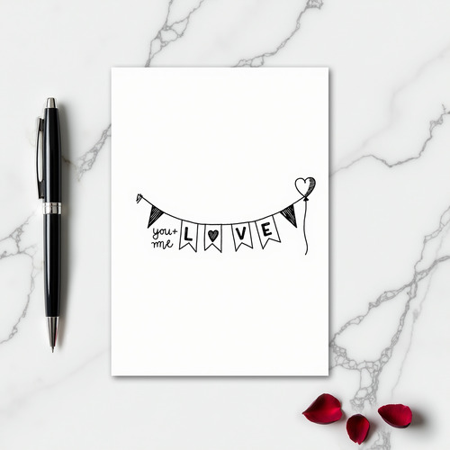 Simple You Me Love Card