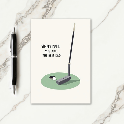 Simply Putt Best Dad Fathers Day Card