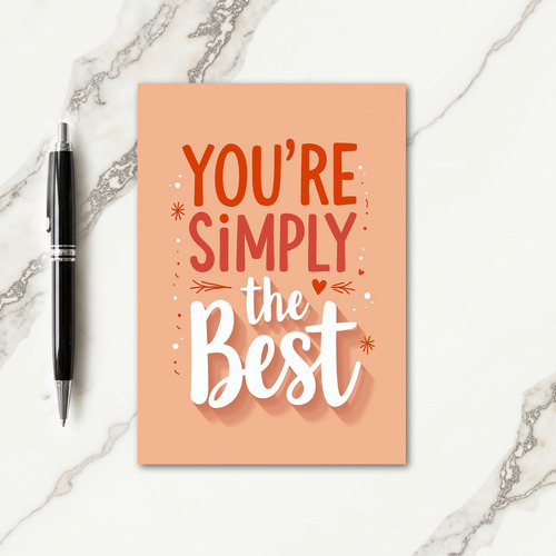 Simply The Best Peach Tone Card