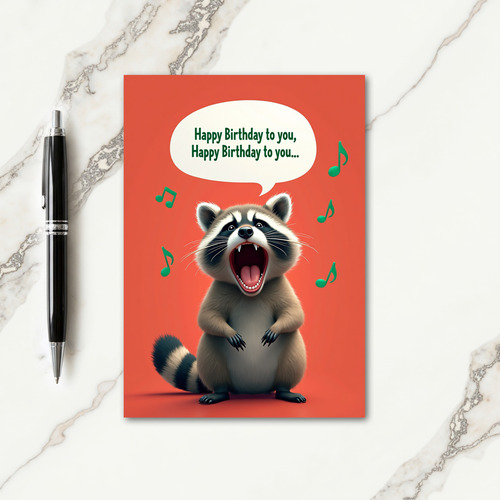 Singing Animal Birthday Card