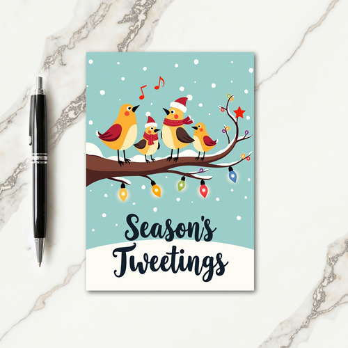 Singing Birds Christmas Card