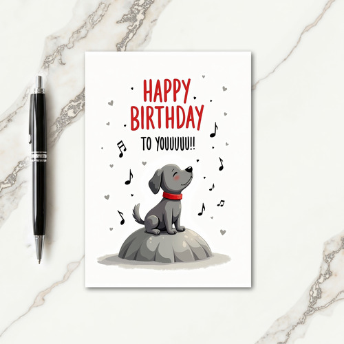 Singing Canine Birthday Card