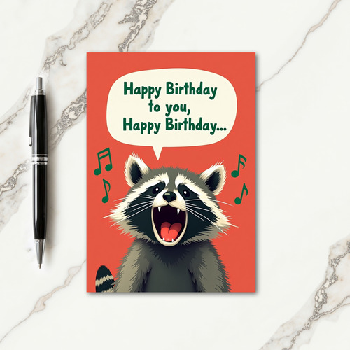 Singing Creature Birthday Card