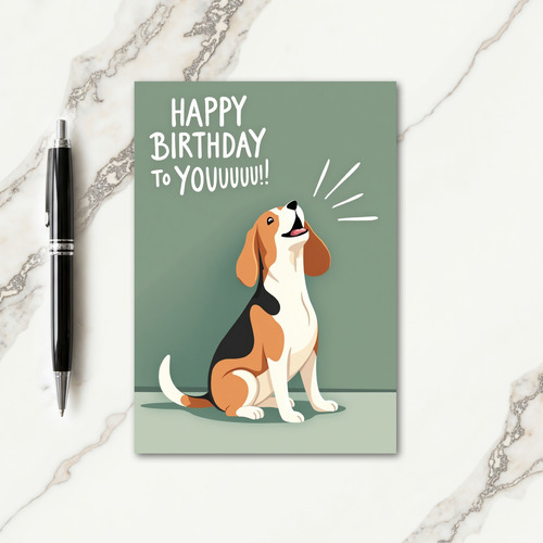 Singing Puppy Birthday Card