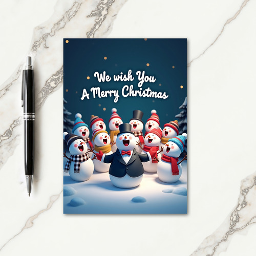 Singing Snowmen Christmas Card