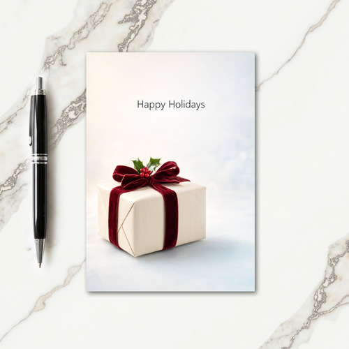Single Photo Minimalist Flat Holiday Cards