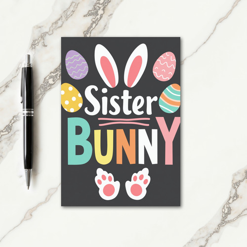 Sister Bunny Celebration Card