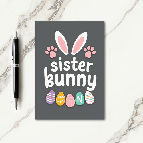 Sister Bunny Love Card