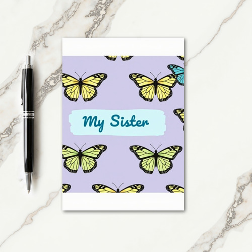 Sister Butterfly Art Mothers Day Card