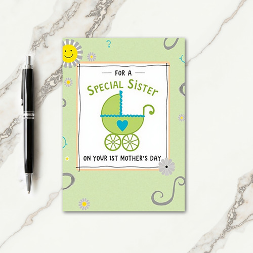 Sister First Mothers Day Art Card