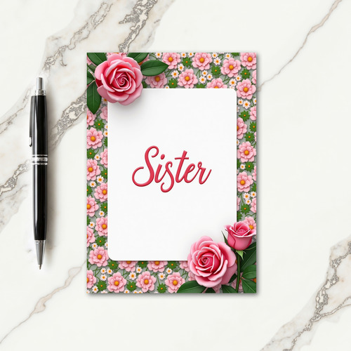 Sister Floral Bouquet Card