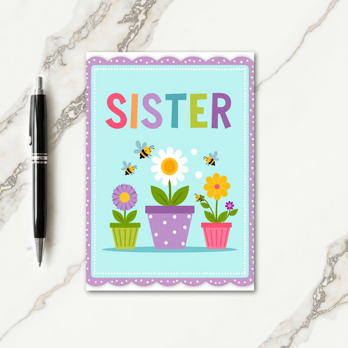 Sister Floral Mothers Day Card