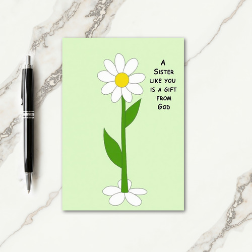 Sister Gift Floral Art Card