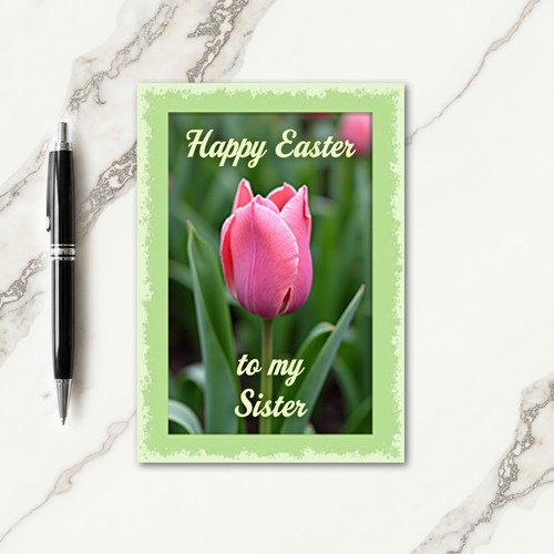 Sister Happy Easter Flower Card