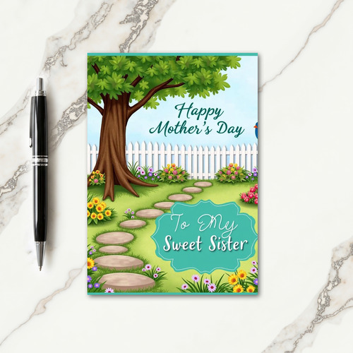 Sister Mothers Day Garden Card