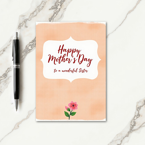 Sister Peach Mothers Day Card