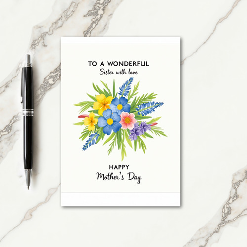Sister Springtime Bouquet Card