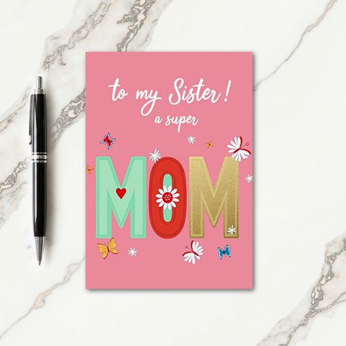 Sister Super Graphics Day Card