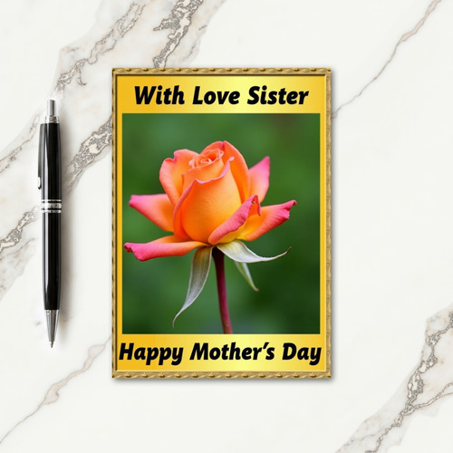 Sister With Love Mothers Day Card