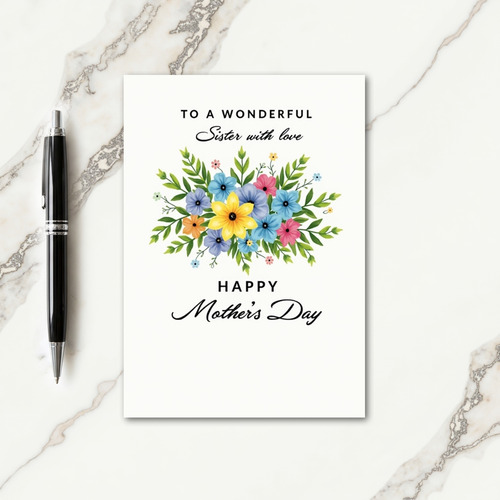 Sisters Bouquet Mothers Day Card