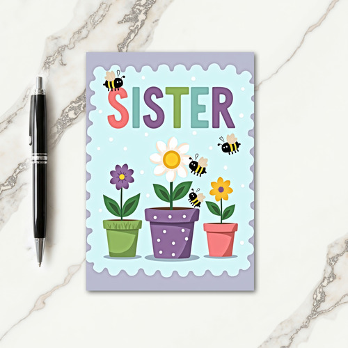 Sisters Floral Day Card