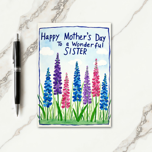 Sisters Floral Mothers Day Card