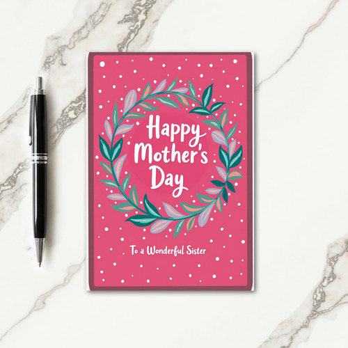 Sisters Fuchsia Mothers Day Card