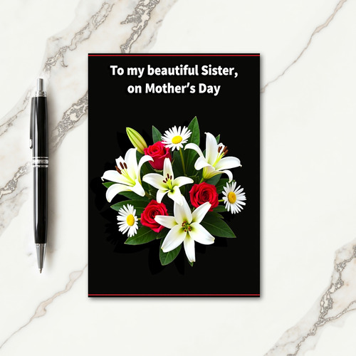 Sisters Lilies Mothers Day Card