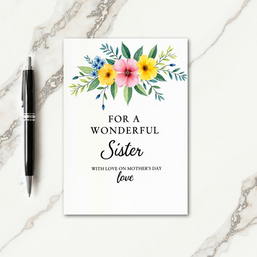 Sisters Loving Day Art Card