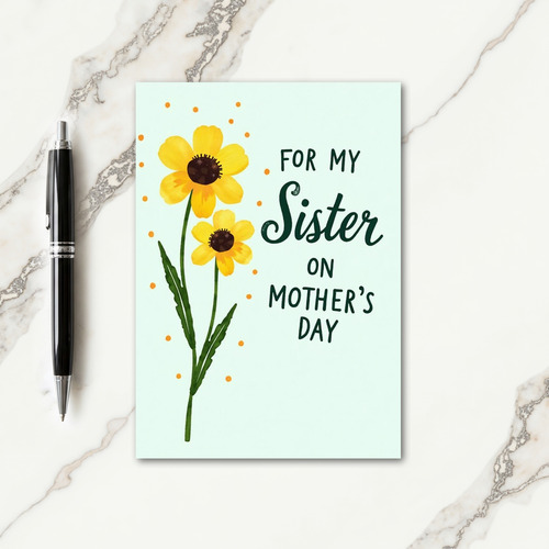 Sisters Painted Mothers Day Card
