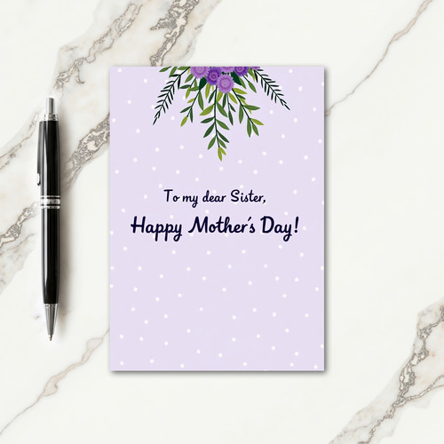 Sisters Sweetest Mothers Day Card